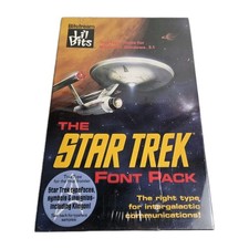 Vintage 1992 Collectors The Star Trek Font Pack MS-DOS Windows 3.1 Computer NEW  picture