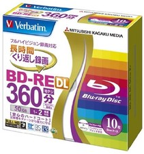Verbatim BD-RE DL 50GB 10pcs VBE260NP10V1 white printable writable blu-ray disc picture