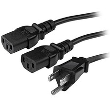 StarTech PXT101Y10 10ft C13 Y-Splitter Power Cord Yellow picture