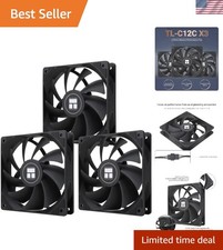 Silicon 120mm TL-C12C X3 4-Pin PWM Fan - Low Noise & High Airflow, 3x Pack picture