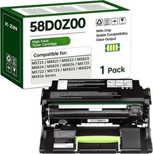 58D0Z00 Black Imaging Unit Drum Compatible With Lexmark Chip picture