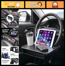 Multipurpose Steering Wheel Tray - Car Food & Drink Holder, Laptop Desk, Fits Mo picture