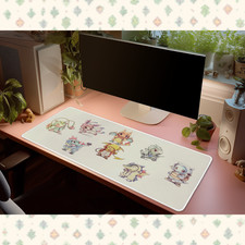 Pokemon Pikachu Charizard Sylveon Chibi Desk Mat Mouse Pad Anime Gaming Large picture