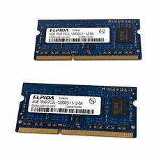 Elpida 8GB (2x4GB) DDR3L SO-DIMM PC3L-12800S 204-Pin EBJ40UG8EFU0-GN-F picture