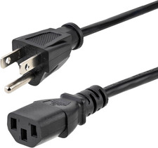 6ft (1.8m) Heavy Duty Power Cord, NEMA 5-15P to C13 AC Power Cord, 15A 125V, 14A picture
