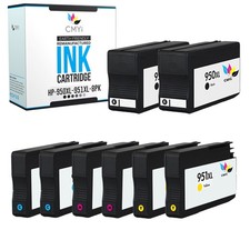 8 PK Replacement HP 950XL 951XL Ink Cartridges 2 BK 2 CMY Cartridge Combo Pack picture