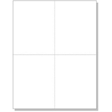 8-1/2 x 11 Postcards 4-Up, 250 Sheets - White picture
