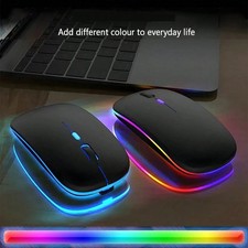 2.4GHz Wireless Optical Mouse USB Rechargeable RGB Cordless Mice For PC Laptop picture