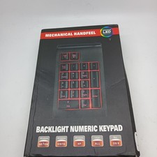 #H) Number Pad Mechanical USB Wired Numeric Keypad with RGB LED Backlit 20 Keys picture