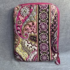 Vera Bradley Small Tablet Sleeve Zipper Case Cover Very Berry Paisley Purple  picture