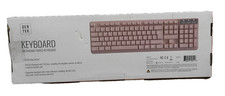 Gen Tek Ergonomic Wired Pink Keyboard Full Size USB Plug & Go With Number Pad picture