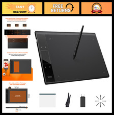 Drawing Tablet 10x6, 16384 Levels Pressure, Battery-Free Pen, Art Graphics Pad picture