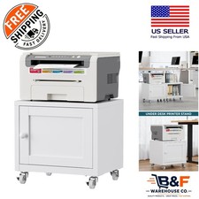 Modern 14.6-Inch Printer Stand with Storage & 360° Rotation - Ideal for Offices picture