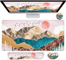Large Mouse Pad and Keyboard Wrist Rest Desk for Extended Gaming with Support picture