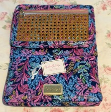 New Lilly Pulitzer 14” Laptop Case Sleeve Extra Storage Calypso Coast Padded picture
