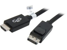 C2G #54327 - 10ft DisplayPort Male to HDMI Male Adapter Cable - Black picture