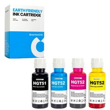 4PK OSI Compatible GT51 GT52 Ink Bottles Combo fits HP DeskJet GT 5810 GT 5811 picture