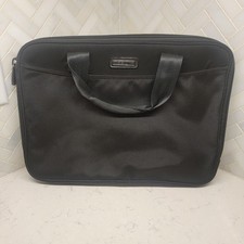 Mobil IT Black Nylon Briefcase with Partitions and Red Interior picture