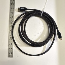 RadioShack USB-C to HDMI Braided USB Cable 12 ft Black/Red picture