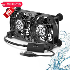 ELUTENG Dual Cooling Fan Whisper Quiet 80mm USB 3 Adjustable High picture