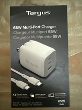 NEW Targus APA11606TT 65W USB-C MULTI-PORT GAN WALL CHARGER WHITE picture