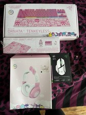 Hello Kitty Gaming Razer Set Up, Comes With Keyboard, Mouse Pad, Mouse, Headset picture
