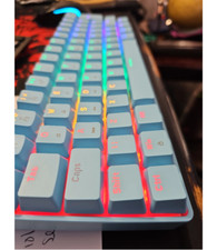 Mechanical Feel Portable Wired Gaming Keyboard RGB Backlight 62 Keys UK Layout picture
