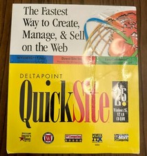 1997 NIB Deltapoint QuickSite 2.5 Sell On The Web Windows 95 NT 4.0 Vintage picture