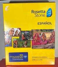 Rosetta Stone Espanol Latin America Levels 1,2,3,4 & 5 COMPLETE OPEN BOX BUT NEW picture
