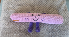 Handmade crochet Custom Tufted Keyboard wrist rest Pad +phone holder cute smile picture