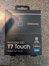 Samsung T7 Touch Portable SSD 2TB, up to 1050MB/s, USB 3.2 SSD - Black OPEN BOX picture
