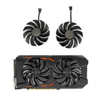 Gigabyte AORUS RX580 8G Fans, One fan spins Clockwise other Anticlockwise 88mm picture
