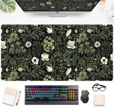 Dark Green Floral Plants XXL Gaming 31.5