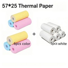 Thermal Paper Rolls 57x25mm for Kids Instant Print Camera, 3-20 Rolls picture