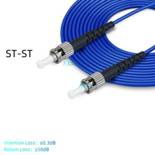 2Pcs 1m 2m 3m 5m 10m 15m ST/UPC to ST/UPC SM OS2 Armored Fiber Optic Patch Cord picture