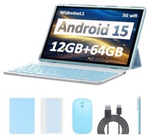 10-Inch Android 15 Tablet Bundle — Keyboard, Stylus, 12 GB RAM, 64 GB picture