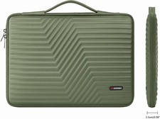 ​DOMISO Olive Green 17-17.3 Inch Hardshell Laptop Sleeve Case Geometric 17
