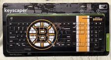RARE Vintage Brand New NHL Boston Bruins Keyscaper Wireless USB Keyboard Hockey picture