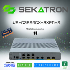 🔀 Cisco Catalyst WS-C3560CX-8XPD-S 6× 1G PoE+ • 2× Multigigabit PoE+ • 2× 10G ⚡ picture