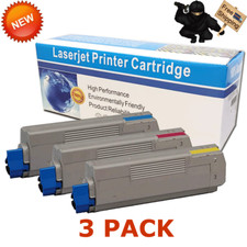 3 PK Cyan Magenta Yellow Toner Set Compatible For Okidata Oki C612dn C612n picture