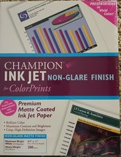 Champion Ink Jet for Color Prints Matt Finish 90 Weight 200 sheets 8.5 X 11