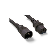 3ft Monitor to Computer Power Extension Cable C13 C14 - Black picture