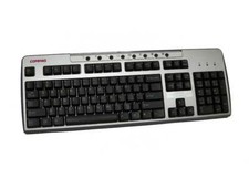 *Lot of 12* Compaq PS2 Black/Silver Dual Tone Color Keyboard KB-0133 265987-009 picture
