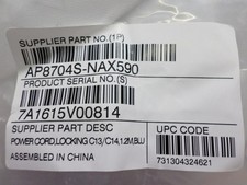 APC AP8704S-NAX590 C13 to C14 1.2m Locking Power Cord Kit - Blue picture