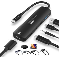 Guermok 5-in-1 USB-C to AR Glasses Adapter, 100W PD Fast Charging, 8K@60Hz Video picture