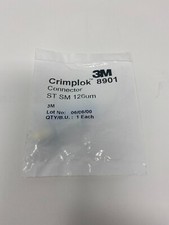 3M #8901 Crimplok Jacketed Connector, ST Single mode Fiber Connector 9 Pack picture