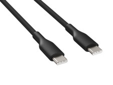 2m Soft Silicone USB 2.0  Type-C to Type-C Cable 60W 480mbps, Black picture