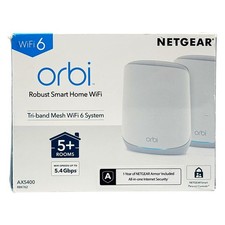 NETGEAR Orbi Whole Home Tri-Band Mesh WiFi 6 System (RBK762S) – Router - 