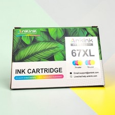 New in Box Ankink 67XL Tri-color Ink Cartridge for Printers- 2 PACK picture