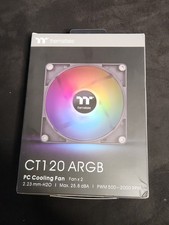 Thermaltake 2-Pack CT120 ARGB Cooling Fans RGB PWM 120mm Fan Set For PC picture